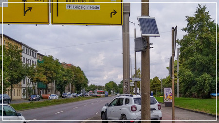 Blick auf die Paracelsusstraße in Halle