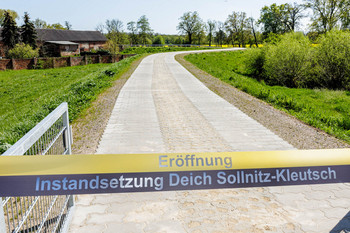 Eröffnung des instandgesetzten Deiches Sollnitz-Kleutsch