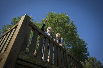 neu eingerichteter Wanderweg an der Halboffenen Weidelandschaft Röwitz