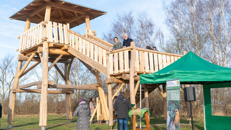 neuer Aussichtsturm bei Oebisfelde eingeweiht