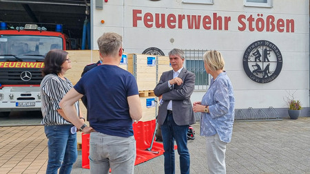 Staatssekretär Eichner besichtigt neues Schutzsystem im Burgenlandkreis