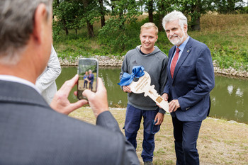 Willingmann weiht modernes Schöpfwerk Gorsdorf an der Schwarzen Elster ein