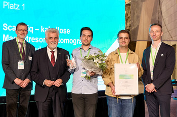 Kategorie „Innovativste Projekte der angewandten Forschung“, Platz 1: Scanatiq – kabellose Magnetresonanztomografie (MRT)-Spulen; Forschungscampus STIMULATE, Otto-von-Guericke-Universität Magdeburg