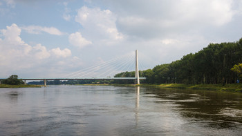 Blick auf den Fluss Elbe