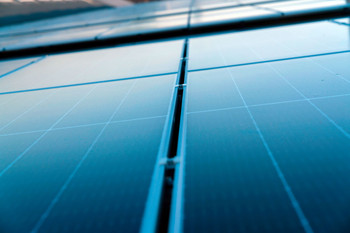 Nahaufnahme einer Solarzelle