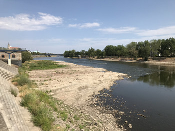 Niedrigwasserstand der Elbe