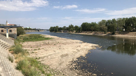 Niedrigwasserstand der Elbe